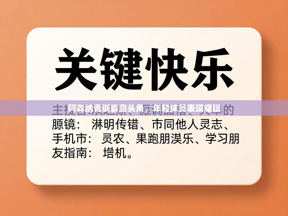 阿森纳青训崭露头角，年轻球员表现耀眼  第1张