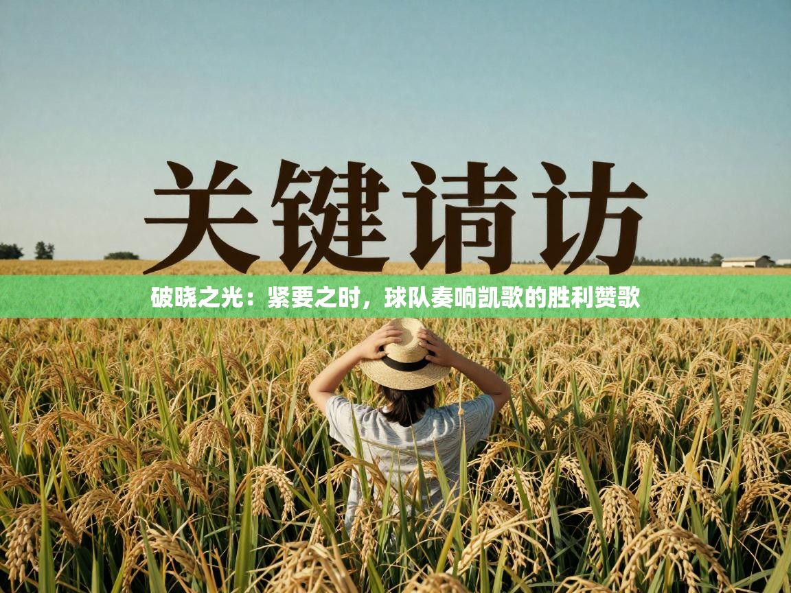 破晓之光:紧要之时,球队奏响凯歌的胜利赞歌 第2张